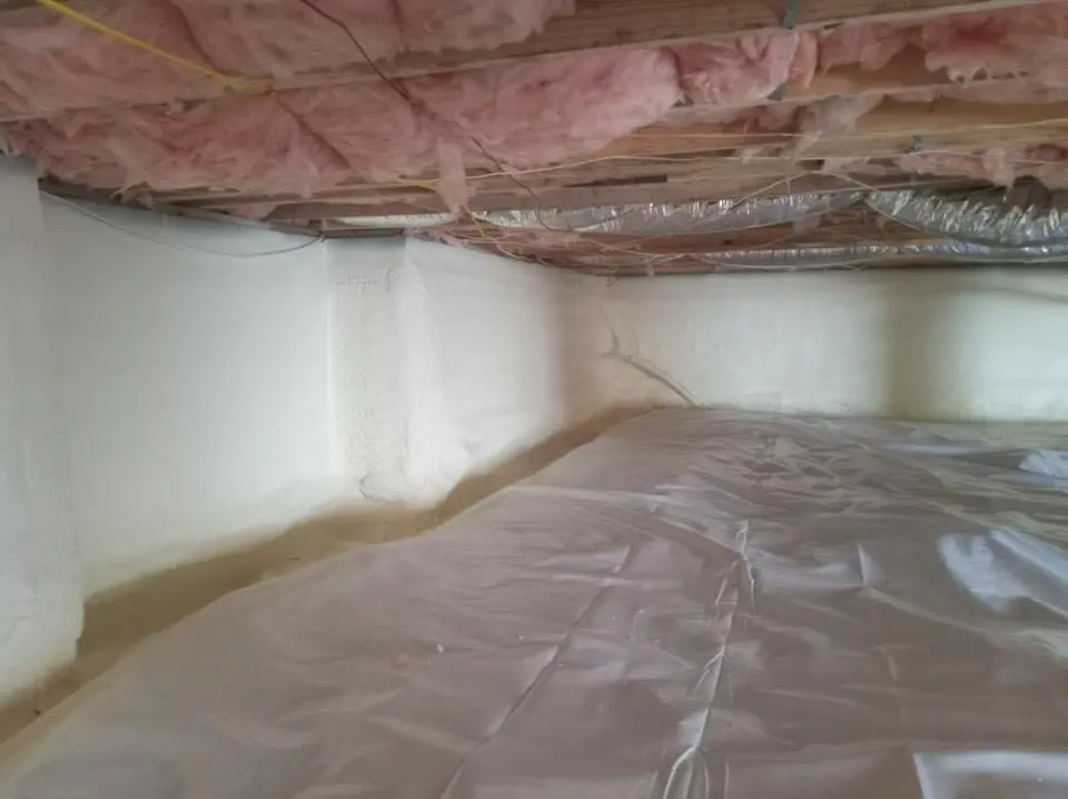 Crawl space encapsulation with closed-cell spray foam for Attic Insulation in Big Bear City