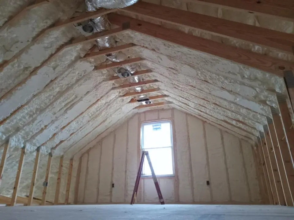 Spray foam roofing application for Crawl Space Insulation project in Big Bear City